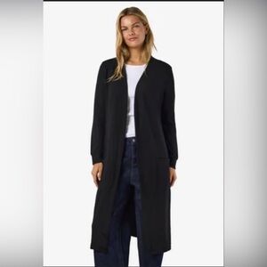 OAK + FORT Black Long Cardigan